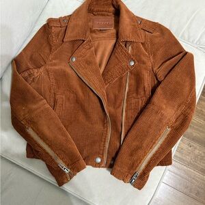 Blank NYC Rust Corduroy Biker Jacket